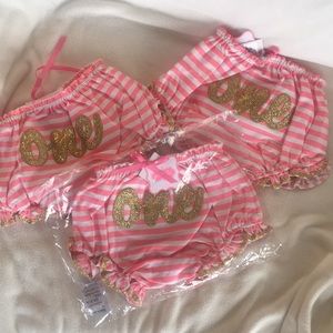 Mud Pie First birthday bloomers.